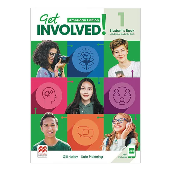 Envolva-se 1 americano - Livro para estudantes + Aplicativo para estudantes + Livro digital para estudantes, de Holley, Gill. Editora Macmillan em inglês americano Foto 1
