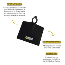 Enxada Valeira Forjada 3.0 Sem Cabo TARZA Enxada Para Abrir Valas Foto mini 3