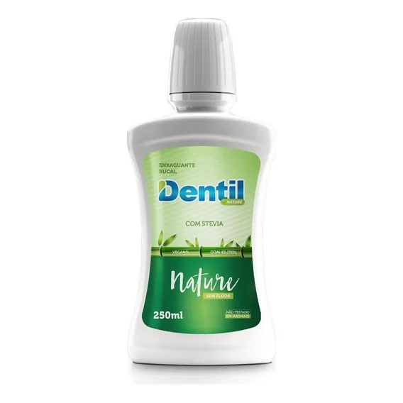 Enxaguante Bucal Dentil Nature S/ FlĂșor C/ Stevia Vegano Foto 1