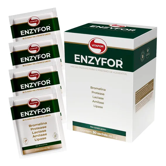 Enzyfor Vitafor 30 Sachês De 3g Ganhe Sabor 0 Foto 1