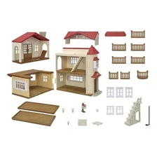 Epoch casa sylvanian families telhado vermelho com luzes cor marrom-claro Foto mini 4