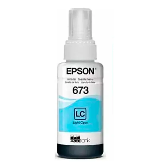 Epson Tinta T673 Cian Light L1800 L805 L850 L810 L800 Foto 1