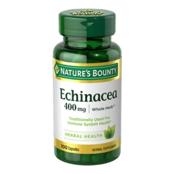 Erva Echinacea 400 Mg Vegana 100 Cáps Equinácea Naturei Foto 1