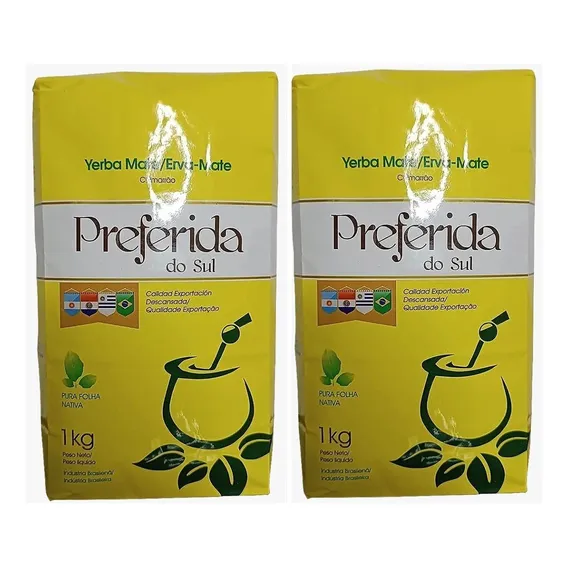 Erva-mate PREFERIDA DO SUL erva mate sabor pura folha - descansada sem glúten em papel 1 kg Foto 1