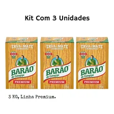 Erva Mate Premium 3kg A Vácuo Chimarrão Barão De Cotegipe Foto  mini 1