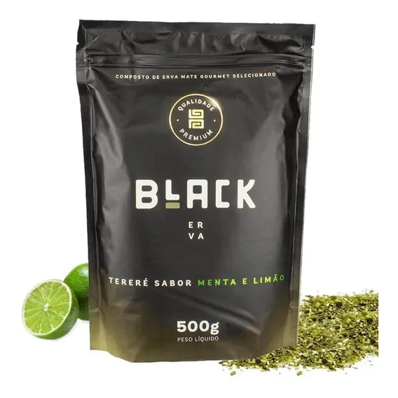Erva Mate Tereré Premium Terere Black Menta E Limão 500g Foto 1