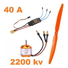 Esc + Motor + Hélice Aeromodelos Brushless Foto mini 1