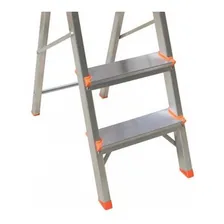 Escada Aluminio Doméstica 6 Degraus Agata Cor Detalhes Laranja Foto mini 2