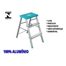Escada Banqueta AlumÃnio 3 Degraus Tipo Banqueta - Gibafer Foto mini 3