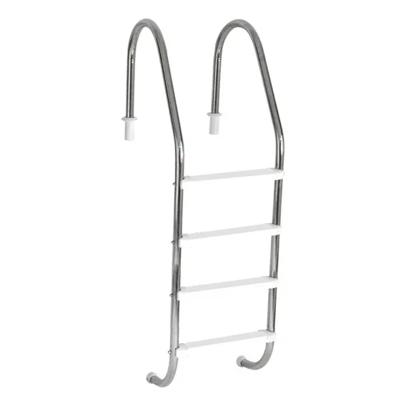 Escada Em Aço/inox Para Piscinas C/ 4 Degraus Abs Foto 1
