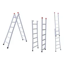 Escada Extensiva 3 Em 1 Ferro 6x10 Degraus 3,20m 120kg Nv202 Cor Prateado Foto mini 1