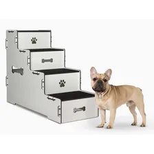 Escada Pet Para Cachorros E Gatos Em Mdf Com 4 Degraus 70 Cm Cor Escada Branca Foto mini 4