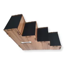 Escada Pet Para Cachorros Em Mdf Com 4 Degraus 60cm Altura Cor Escada Pet Madeira Foto mini 3