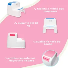 Escadinha Infantil Com Dois Degraus Cinza Clingo Foto mini 4