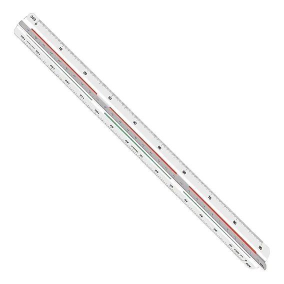 Escalimetro Triangular Trident 7830/5 30cm Foto 1