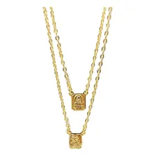 Escapulario Banhado Masculino Banhado A Ouro 18k 60cm Cor Dourado Foto mini 1