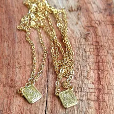Escapulario Banhado Masculino Banhado A Ouro 18k 60cm Cor Dourado Foto mini 3
