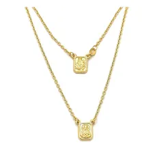 Escapulario Em Ouro 18k Cartier Masculino Corrente Cordão Cor Amarelo Foto mini 1