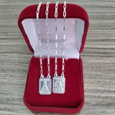 Escapulário Em Prata 925 Nossa Senhora Aparecida Masculino Foto mini 4