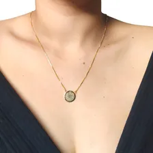 Escapulário Masculino Oração Do Pai Nosso Banhado Ouro 18k Cor Dourado Foto mini  2