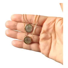 Escapulário Masculino Oração Do Pai Nosso Banhado Ouro 18k Cor Dourado Foto  mini 1