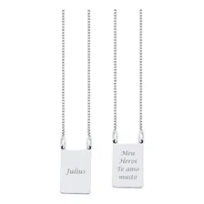 Escapulário Masculino Ou Feminino Personalizado Prata 925 Cor Prateado Foto  mini 1
