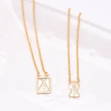 Escapulario Nossa Senhora Aparecida Banhado A Ouro 18k Foto mini 3