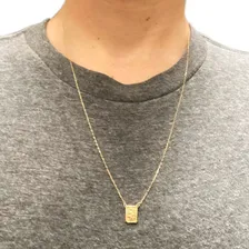 Escapulario Ouro 18k Cartier Corrente Cordão Masculino Cor Dourado Foto mini  3