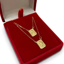 Escapulario Ouro 18k Cartier Corrente Cordão Masculino Cor Dourado Foto mini 1