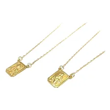 Escapulario Ouro 18k Cartier Corrente Cordão Masculino Cor Dourado Foto mini 4