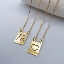 Escapulário Pingente Fé Coração Folheado A Ouro 18k Feminino Cor Dourado Foto mini 2