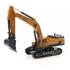 Escavadeira Trator Brinquedo Miniatura Construção Cor Amarelo Foto  mini 1