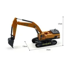 Escavadeira Trator Brinquedo Miniatura Construção Cor Amarelo Foto mini  3
