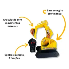 Escavadeira Trator Carrinho Controle Remoto Brinquedo Menino Foto mini 3