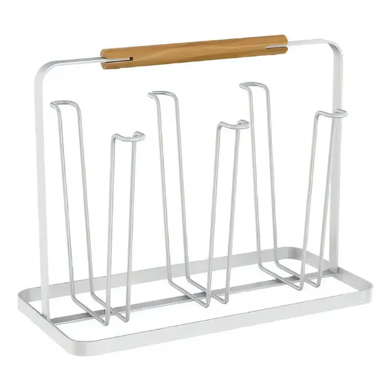Escorredor Copos Metalla Branco 24x13,6x19,1cm Yoi Foto 1