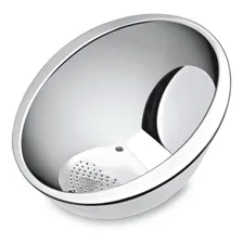Escorredor De Arroz Em Aço Inox 26cm Lava Alimentos Multiuso Foto mini 2