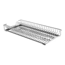 Escorredor de embutir fixo com bandeja para pratos e louças 77cm inox 3072 jomer Foto mini 2