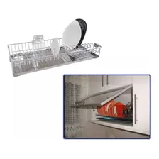 Escorredor de embutir fixo com bandeja para pratos e louças 77cm inox 3072 jomer Foto mini 4