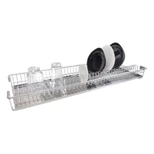 Escorredor de embutir fixo com bandeja para pratos e louças 77cm inox 3072 jomer Foto mini 1