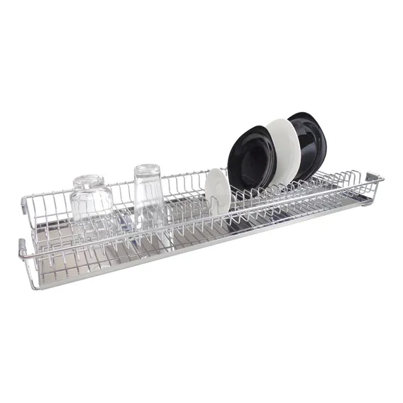 Escorredor de embutir fixo com bandeja para pratos e louças 77cm inox 3072 jomer Foto 1