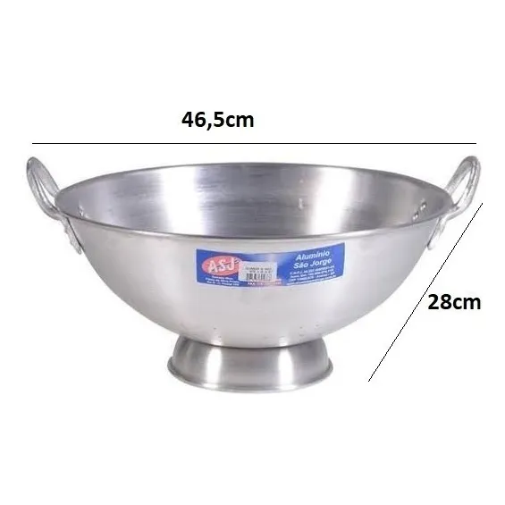 Escorredor De Macarrão Industrial AlumÃnio 40 Cm 12 Litros Foto 1