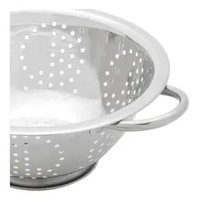 Escorredor De Massa Macarrão Legumes Inox Com Cabo Alça 24cm Foto mini 4