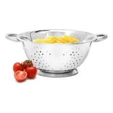Escorredor De Massa Macarrão Legumes Inox Com Cabo Alça 24cm Foto mini  3
