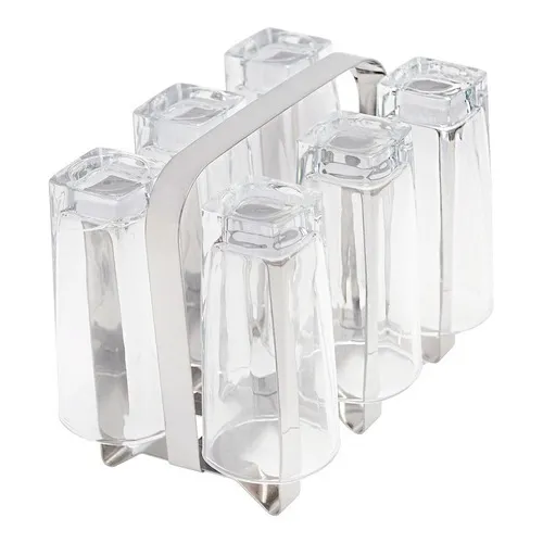 Escorredor E Porta Copos Em Aço Inox Para 6 Copos Foto 1