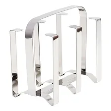 Escorredor E Porta Copos Em Aço Inox Para 6 Copos Foto mini 2