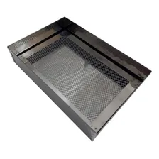 Escorredor Fritura Inox Bandeja 20x30x6cm Pastel Salgados Foto mini 4