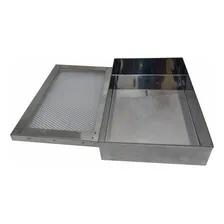 Escorredor Fritura Inox Bandeja 20x30x6cm Pastel Salgados Foto mini 3