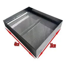 Escorredor Fritura Inox Bandeja 30x40x6cm Pastel Salgados Foto mini 1
