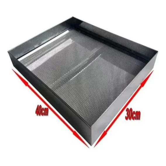 Escorredor Fritura Inox Bandeja 30x40x6cm Pastel Salgados Foto 1