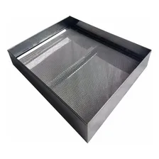 Escorredor Fritura Inox Bandeja 30x40x6cm Pastel Salgados Foto mini 2